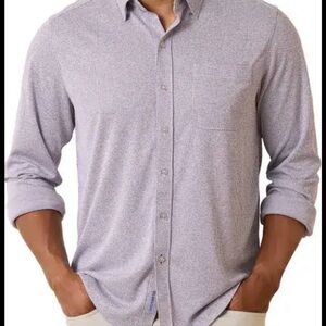 Tommy Bahama Men's Casual Button-Down Shirt in Light Lavender